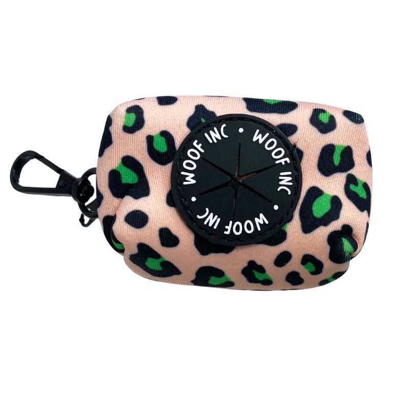 Neon Leopard Poo Bag Holder