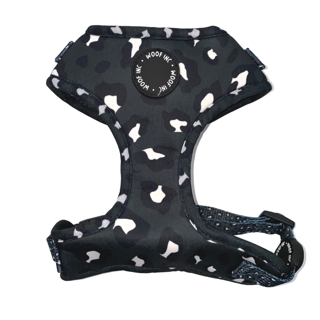 Midnight Leopard Black Adjustable Dog Harness