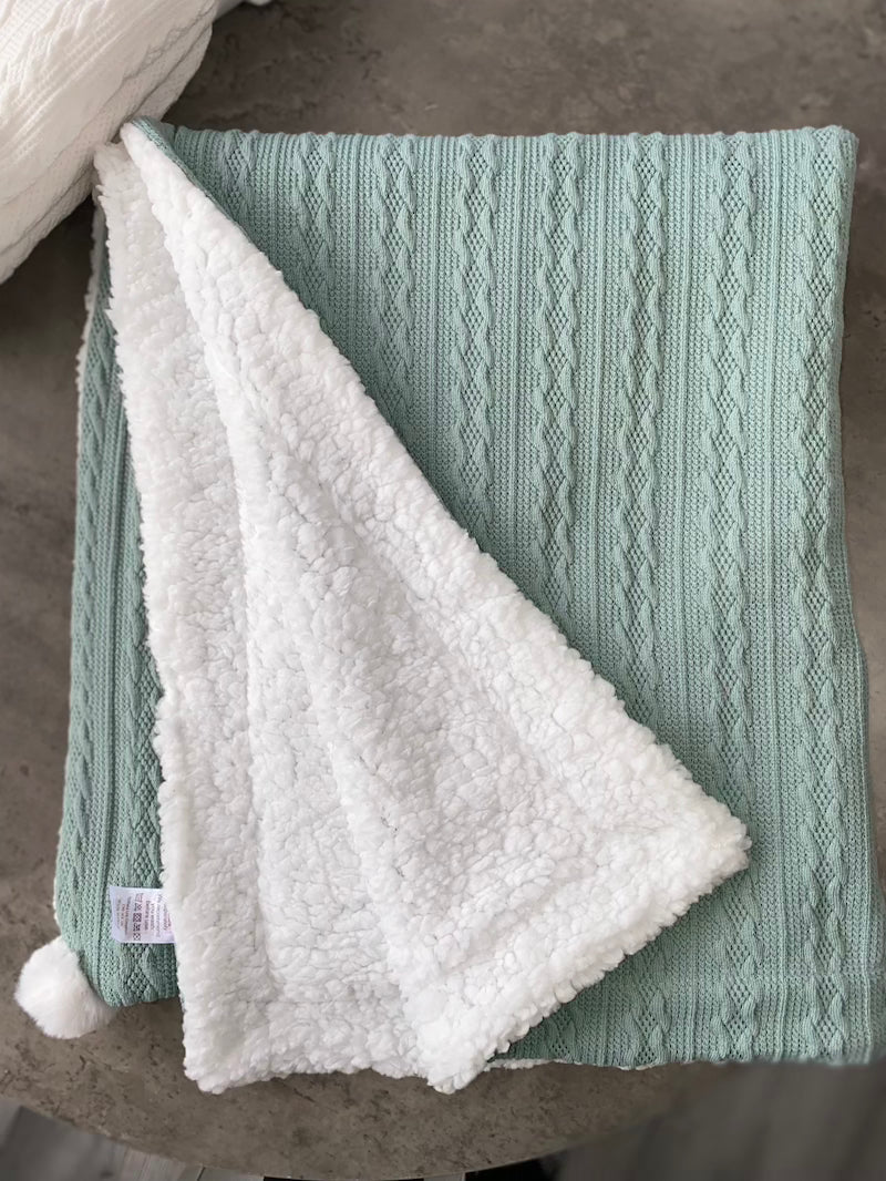 Personalised Cable Knit Pet Blanket