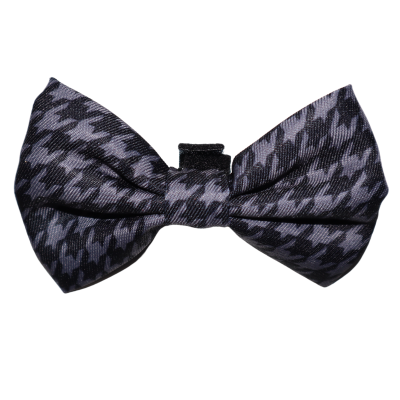 Black Houndstooth Bow Tie