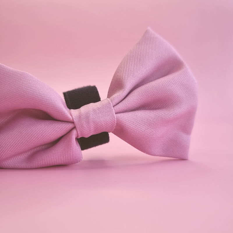 Dusty Pink Dog Bow Tie