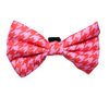 Red / Pink Houndstooth Bow Tie