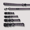 Load image into Gallery viewer, Black Grey Tartan Collar and Lead Set