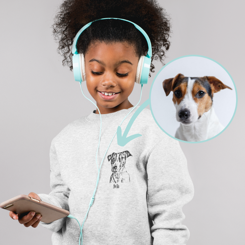 Pet portrait sweatshirt hotsell