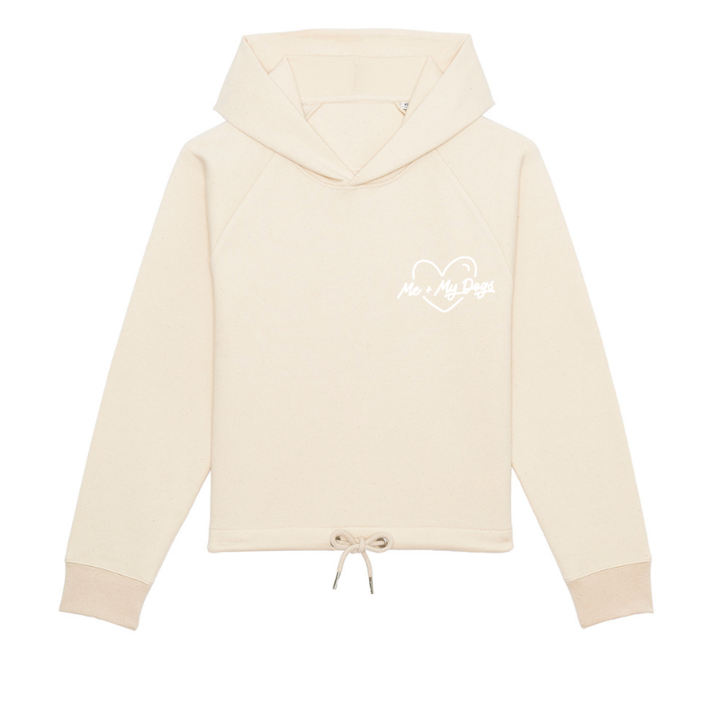 Me & My Dogs Embroidered Cropped Hoodie