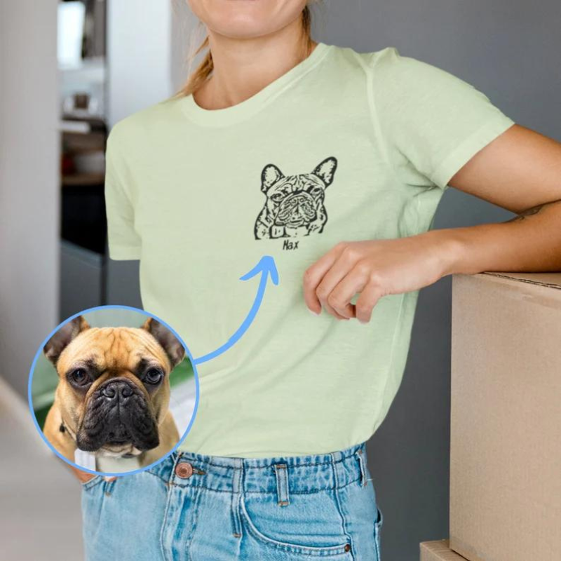 Custom Pet Portrait T-Shirt