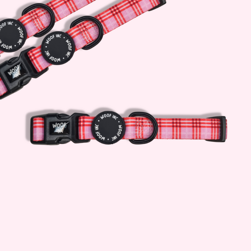 Red / Pink Tartan Collar